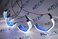 LED Ангельские глазки (кольца) BMW X5 E70 G-Style 2-х цветные (2006-2013) (комплект)