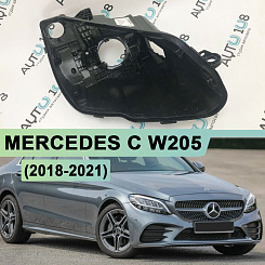 Корпус фары MERCEDES C klasse W205 (2018-2021) рестайлинг FULL LED (правый)