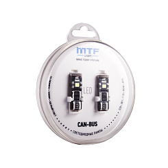 Светодиодная лампа MTF W5W T10 CAN-BUS 5000K (2 шт)
