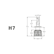 Светодиодная лампа MTF H7 Dynamic Vision 5500K (к-т 2шт)
