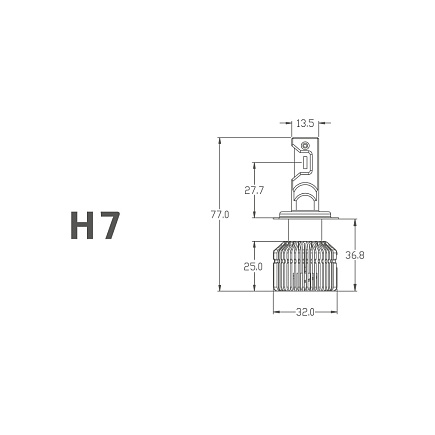 Светодиодная лампа MTF H7 Dynamic Vision 5500K (к-т 2шт) по выгодной цене