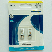 Светодиодная лампа NARVA W5W LED White 6000K T10 (комплект, 2 шт.) 18003 — фото 1