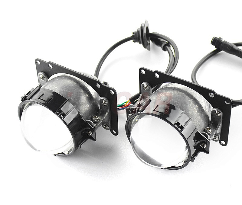 Светодиодные линзы GL-1 MINI BI-LED 2.8" (крепление под гайку / Hella 3) (к-т 2шт)