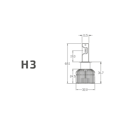 Светодиодные лампы MTF H3 Dynamic Vision 5500K (2 шт) DV03K5 по выгодной цене