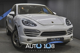 Porsche Cayenne 958 — установка BiLED Aozoom Dragon, полировка стекол фар