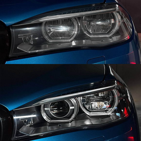 Переходная рамка BMW X5 F15 (2013-2018) LED рефлектор ADAPTIVE (+маски) - Hella 3 / 3R (к-т 2шт) по выгодной цене