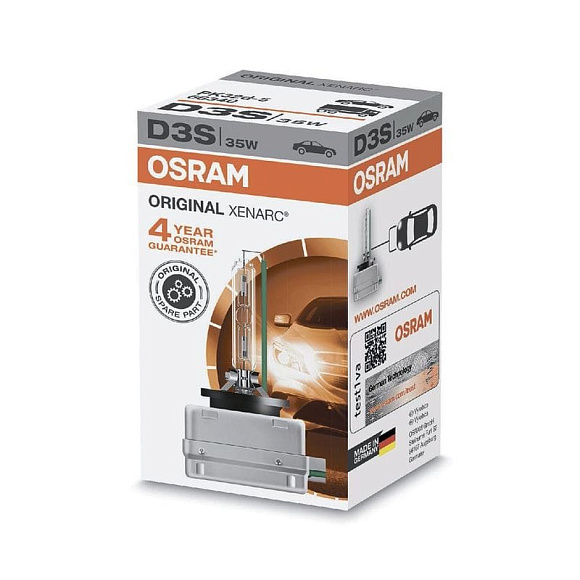 Ксеноновая лампа D3S Osram Xenarc Night Breaker Unlimited 4300K +70% больше света (66340XNB) по выгодной цене
