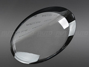 Стекло фары Porsche 911 (997) (2004-2012) черный кант (левое)