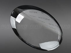 Стекло фары Porsche 911 (997) (2004-2012) черный кант (правое)