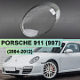 Стекло фары Porsche 911 (997) (2004-2012) серый кант (левое) по выгодной цене