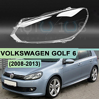 Стекло фары VOLKSWAGEN GOLF 6 (2008-2013) КСЕНОН (левое) — фото 1