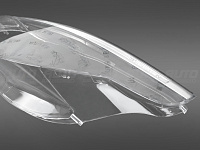 Стекло фары BMW 5 E60 / E61 (2003-2010) с LED ресничкой (левое) — фото 3