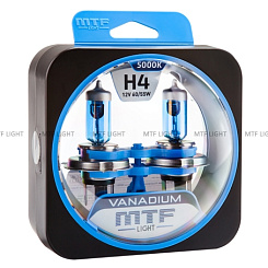 Галогенные лампы MTF H4 VANADIUM 5000K (2 шт)