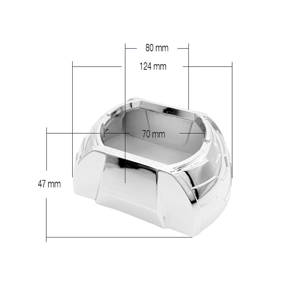 Маска для линз 3.0 дюйма (прямоугольная) - №01S (2 шт) по выгодной цене