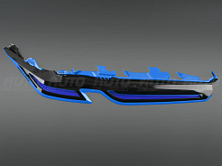 Верхняя маска (ресница) BMW 5 G30 (2020-2023) Laser LED Shadow Line LOGO (правая)