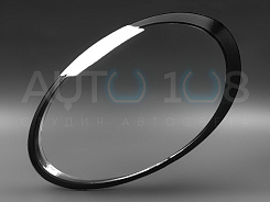 Стекло фары PORSCHE 911 (991) (2011-2019) черный кант (левое)