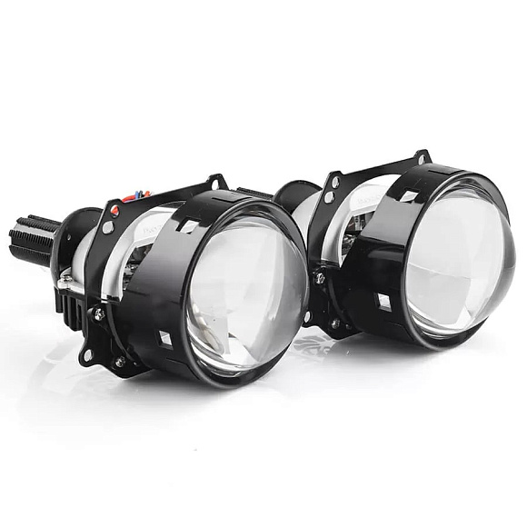 Светодиодные линзы AOZOOM A5+ BI-LED 3.0" 5500K (крепление под гайку / Hella 3) (к-т 2шт) по выгодной цене