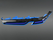 Верхняя маска (ресница) BMW 5 G30 (2020-2023) Laser LED Shadow Line LOGO (левая)