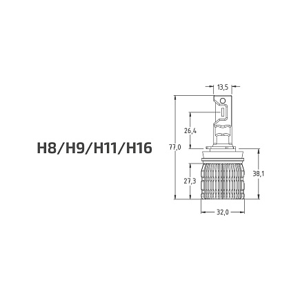 Светодиодная лампа MTF H8/H11/H16 Active Night 6000K (2 шт) по выгодной цене