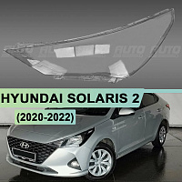 Стекло фары HYUNDAI SOLARIS 2 (2020-2022) рестайлинг (левое) — фото 1