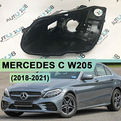 Корпус фары MERCEDES C klasse W205 (2018-2021) рестайлинг FULL LED (левый)