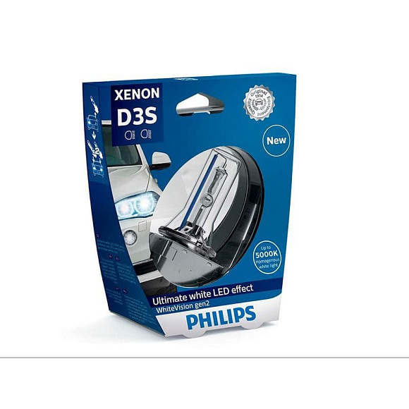 Ксеноновая лампа D3S Philips WhiteVision 5000K (42403WHV2S1) по выгодной цене