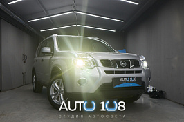 Nissan X-Trail T31 — новые стекла фар, установка линз BiLED