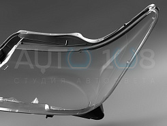 Стекло фары LEXUS LX 570 URJ200 (2012-2015) рестайлинг ЧЕРНЫЙ кант (правое)