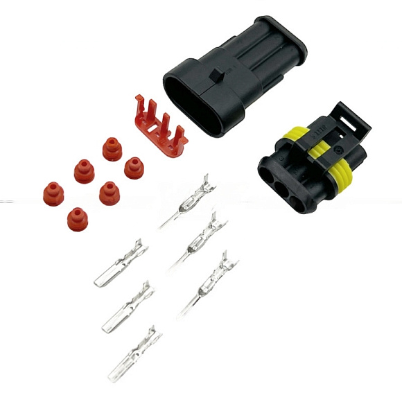 Разъем AMP SuperSeal 3PIN 1.5 (комплект) по выгодной цене