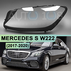 Стекло фары MERCEDES S-class W222 (2017-2020) рестайлинг (левое)