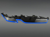 Верхняя маска (ресница) BMW 5 G30 (2020-2023) LED LOGO б/у (правая)