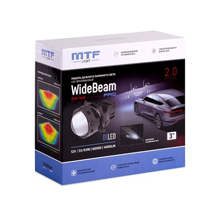 Светодиодные линзы MTF WIDEBEAM 3" 6000K (крепление Hella 3) (к-т 2шт) по выгодной цене