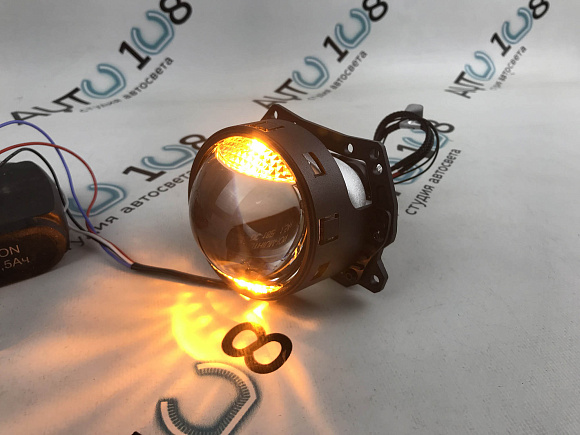Светодиодные линзы Rayzer Base Plus (ДХО + поворот) 3.0 5500K Bi-Led (2 шт) по выгодной цене