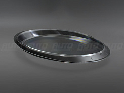 Стекло фары Porsche 911 (997) (2004-2012) черный кант (левое)