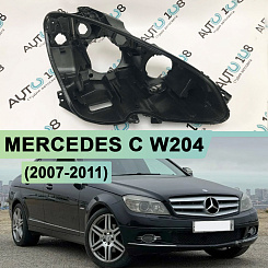 Корпус фары MERCEDES C klasse W204 (2007-2011) дорестайлинг (правый)