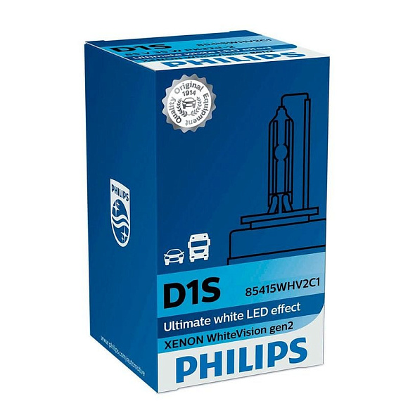 Ксеноновая лампа D1S Philips WhiteVision 5000K (85415WHV2C1) по выгодной цене
