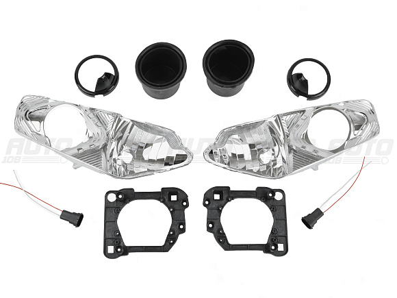 Комплект (маска) для установки линз в фары Nissan X-Trail T32 (2014-2017) Хром по выгодной цене