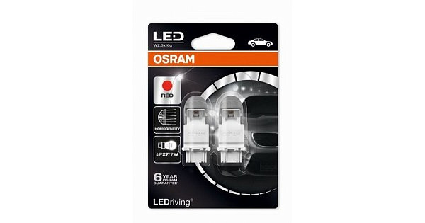 Светодиодная лампа OSRAM P27/7W LEDRIVING COLD WHITE 6000K (комплект, 2 шт.) 3557CW02B
