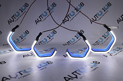 LED Ангельские глазки (кольца) BMW X5 E70 G-Style 2-х цветные (2006-2013) (комплект)