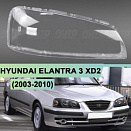 Стекло фары HYUNDAI ELANTRA 3 XD2 (2003-2010) рестайлинг (правое)