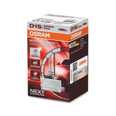 Ксеноновая лампа D1S Osram Xenarc Night Braker Laser 4500K +200% больше света (66140XNL) по выгодной цене